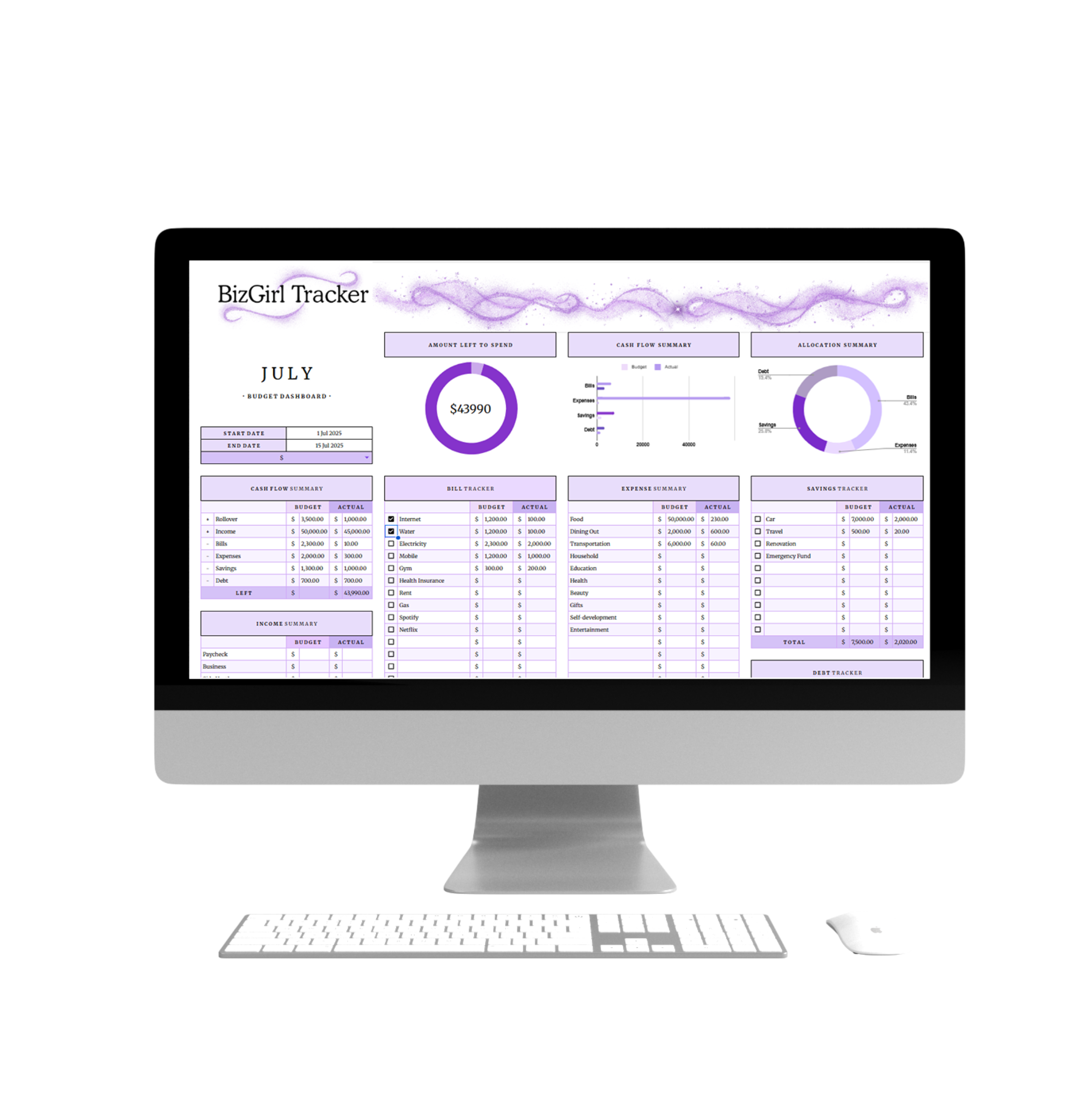BizGirl Tracker — Budget, Track & Save (Digital Download)
